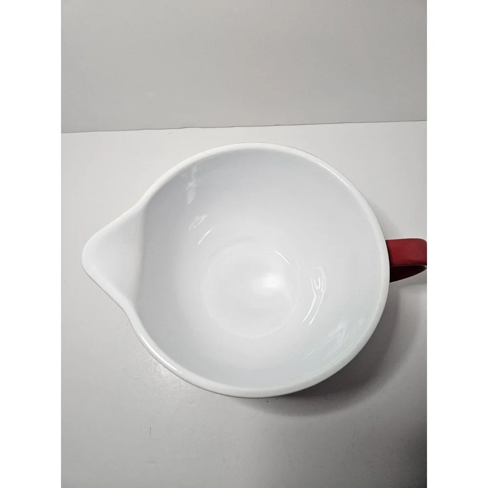 Holiday Time Home Sweet Home Gingerbread House Red Ceramic 2 Quart Batter Bowl